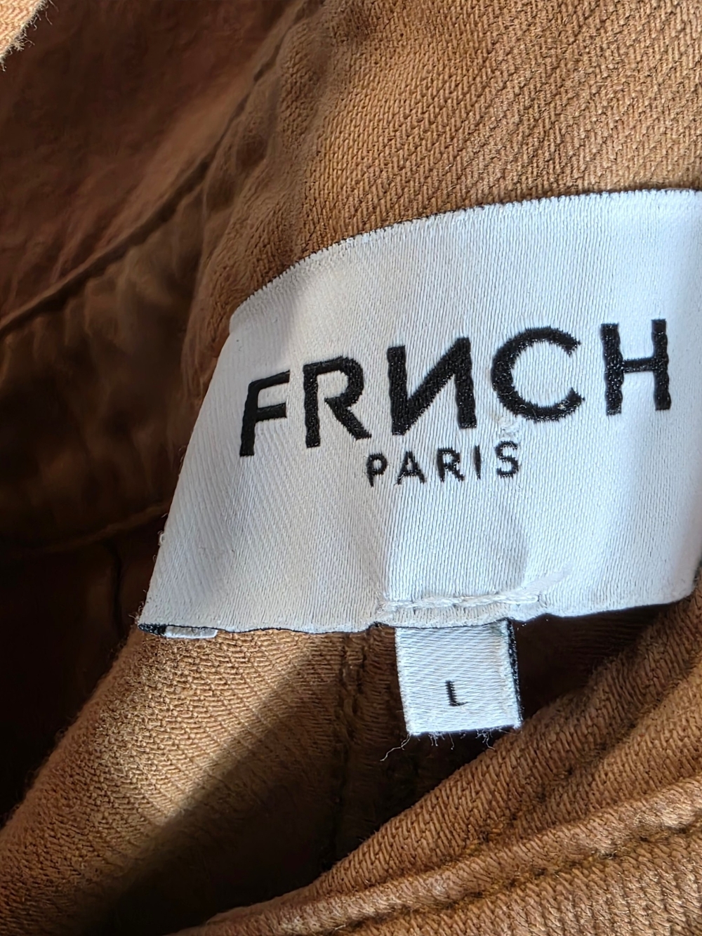 FRNCH Paris Denim Caramel Tan Cotton Overall Jumpsuit with Adjustable Straps - Picture 6 of 12